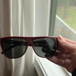 Saint Laurent Red Sunglasses aviator